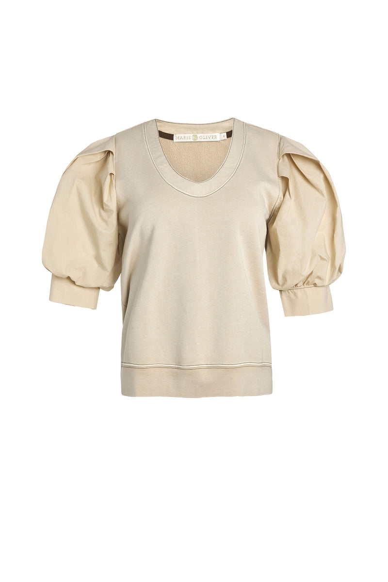 Puff sleeve sweatshirt top